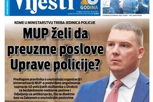 Naslovna strana "Vijesti" 28. jul 2022. godine