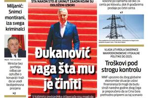 Naslovna strana "Vijesti" za 29. jul 2022. godine