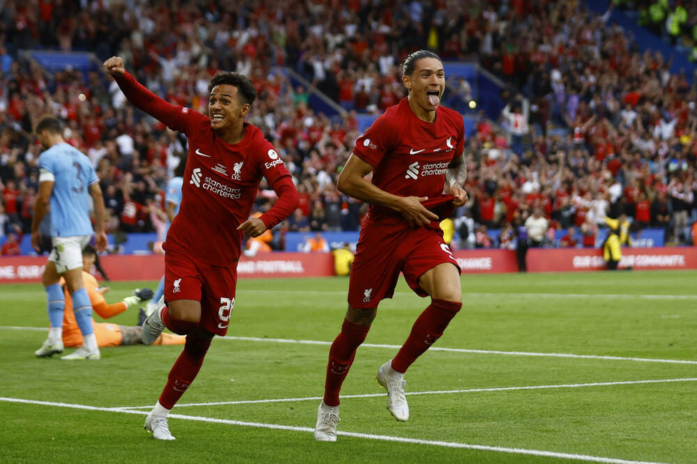 Darvin Nunjes slavi gol za 3:1, Foto: Reuters