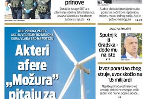 Naslovna strana "Vijesti" za 2. avgust 2022.
