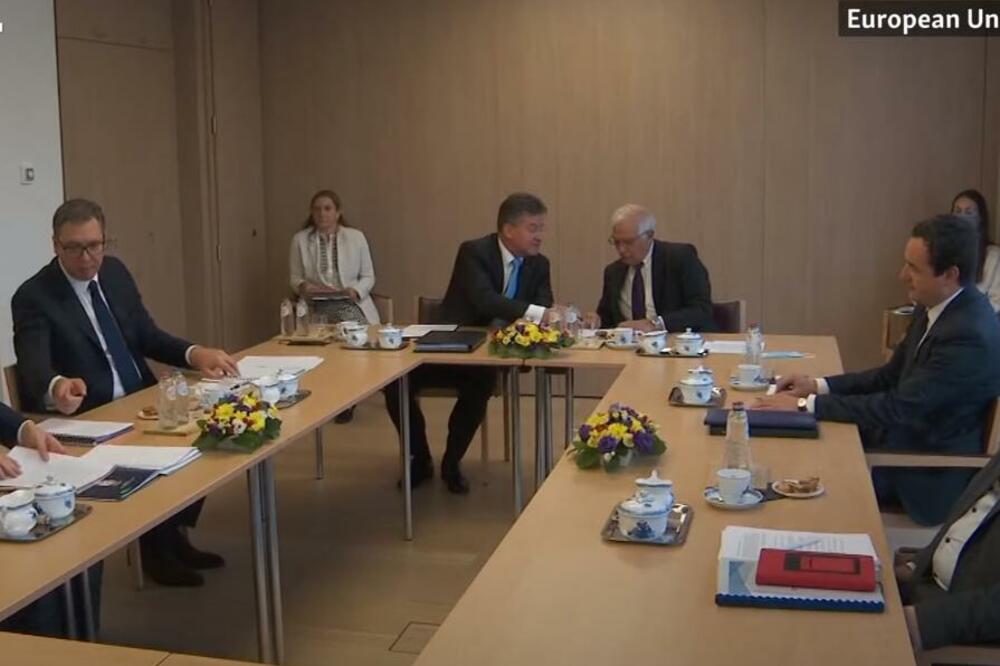 Sa ranijeg sastanka Vučića i Kurtija, Foto: Printscreen YouTube/RSE