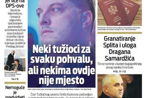 Naslovna strana "Vijesti" za 7. avgust 2022. godine