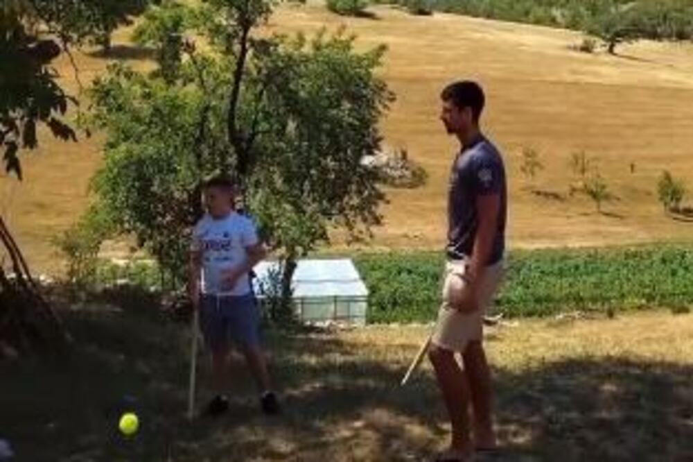 Đoković u Jasenovom Polju, Foto: Printscreen Twitter/Yerik_nolefamkz