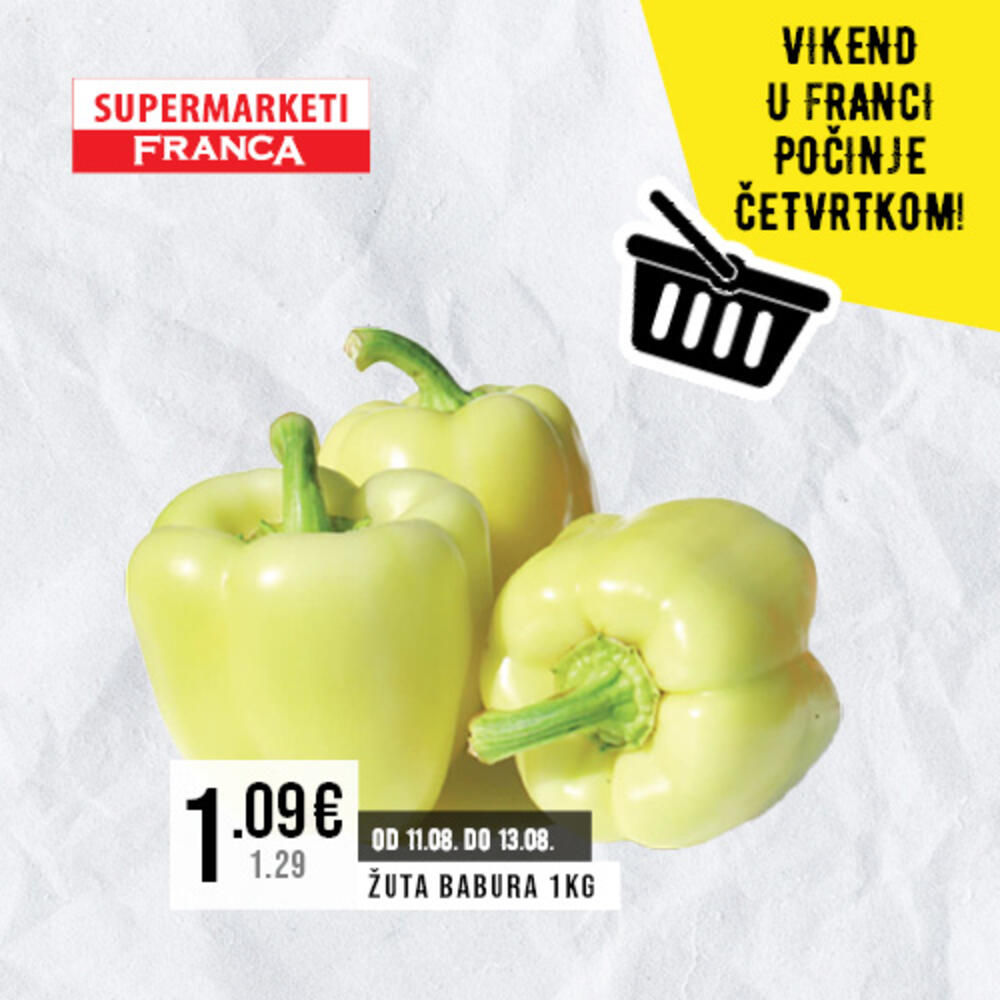 <p>Svakog četvrtka ćete naći pregršt dobrih razloga da svratite u obližnji Franca market i ostvarite super uštedu.</p>