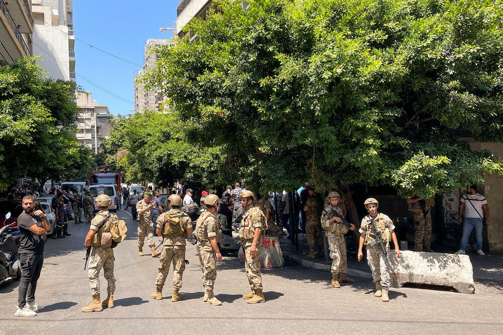 Libanska vojska u blizini banke, Foto: Reuters