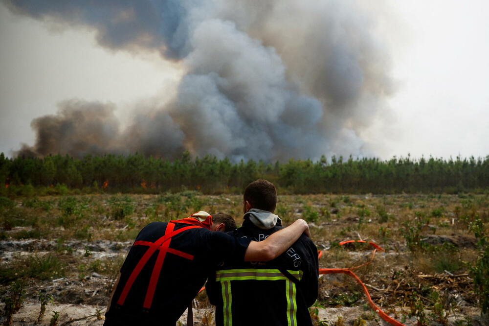 Vatrogasci u Žirondi na jugozapadu Francuske -, Foto: Rojters