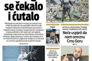 Naslovna strana "Vijesti" za 14. avgust 2022.