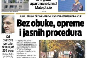 Naslovna strana "Vijesti" za 16. avgust 2022.