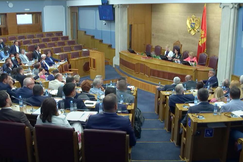 Sa jučerašnje sjednice Skupštine, Foto: Printscreen YouTube