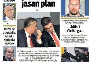Naslovna strana "Vijesti" za 17. avgust 2022. godine