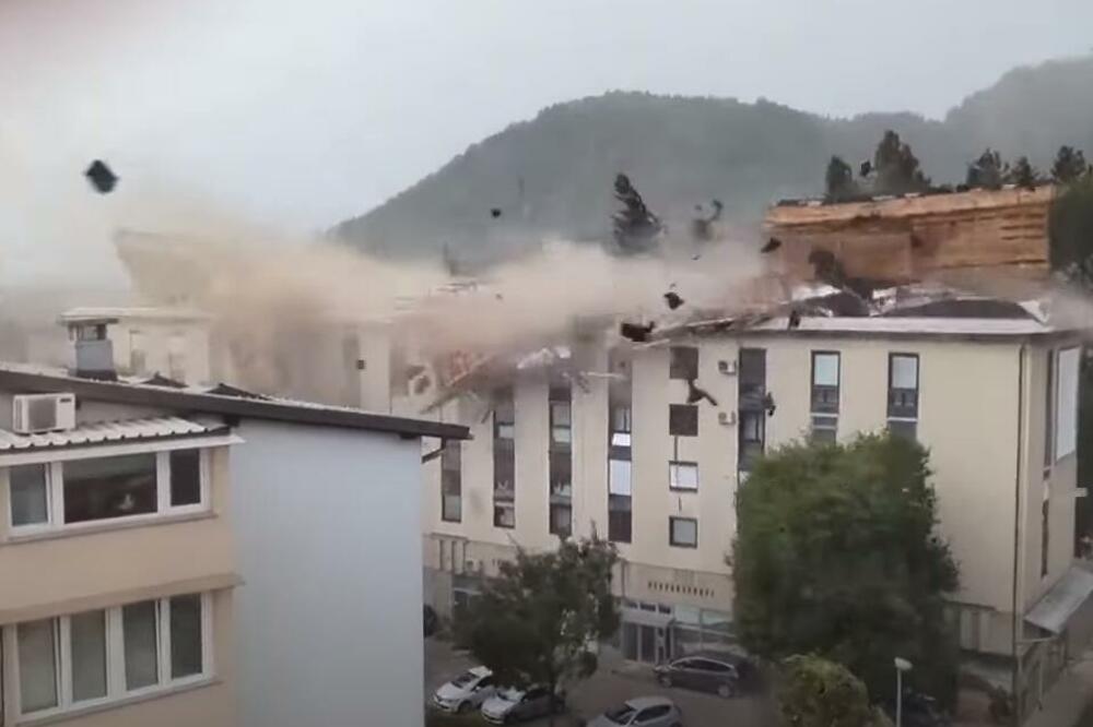 Posljedice oluje u Kranju, Foto: Printscreen YouTube/Kronika 24