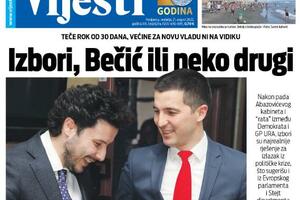 Naslovna strana "Vijesti" za 21. avgust 2022.
