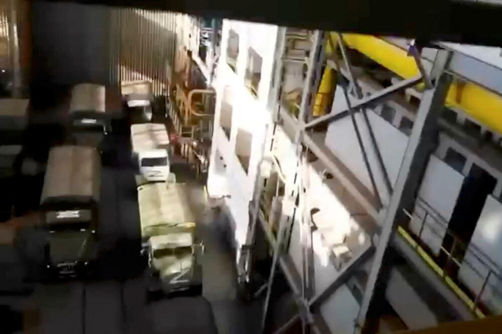 Vozila sa oznakom Z u nuklearnoj elektrani Zaporožje, Foto: VIDEO OBTAINED BY REUTERS