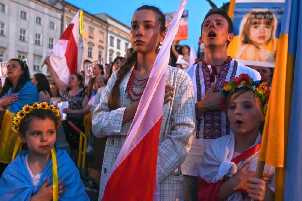Beloruski i ukrajinski aktivisti u Krakovu 2022. godine, Foto: Getty Images