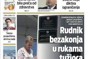 Naslovna strana "Vijesti" za 25. avgust 2022. godine