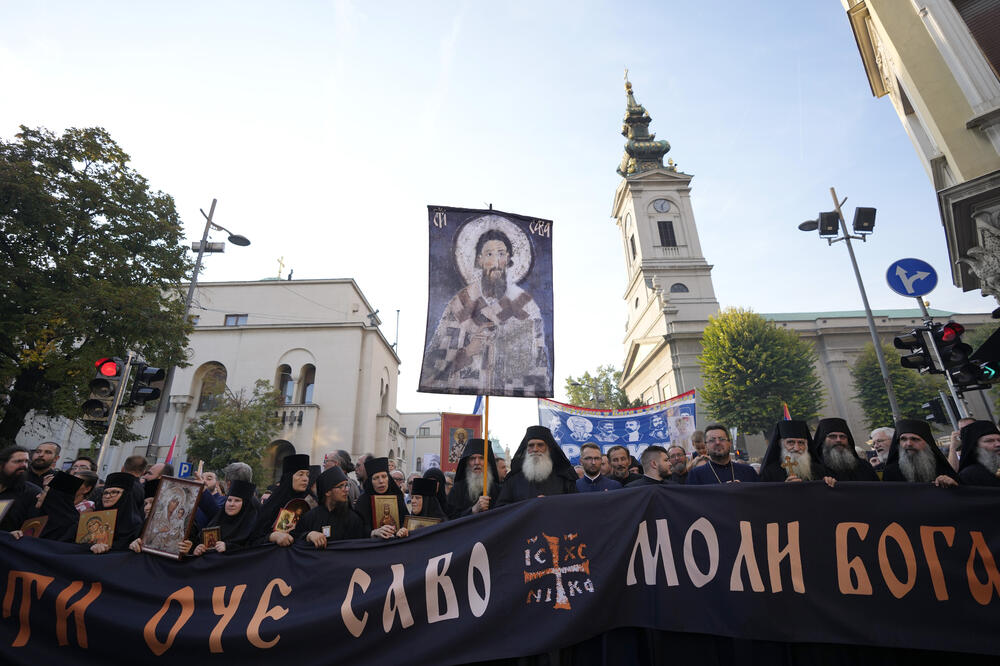 Protest protiv održavanja EuroPrajda u Beogradu, Foto: Beta/AP