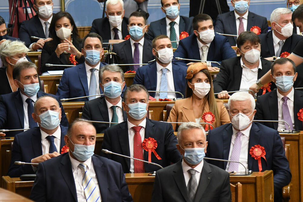 Dan kad je DPS formalno postao opozicija: Konstitutivna sjednica Skupštine 23.09.2020., Foto: SAVO PRELEVIC