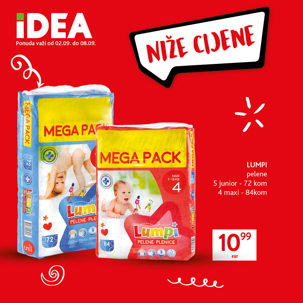 <p>Kao i do sada, IDEA sa posebnom pažnjom bira proizvode, po vašoj mjeri</p>