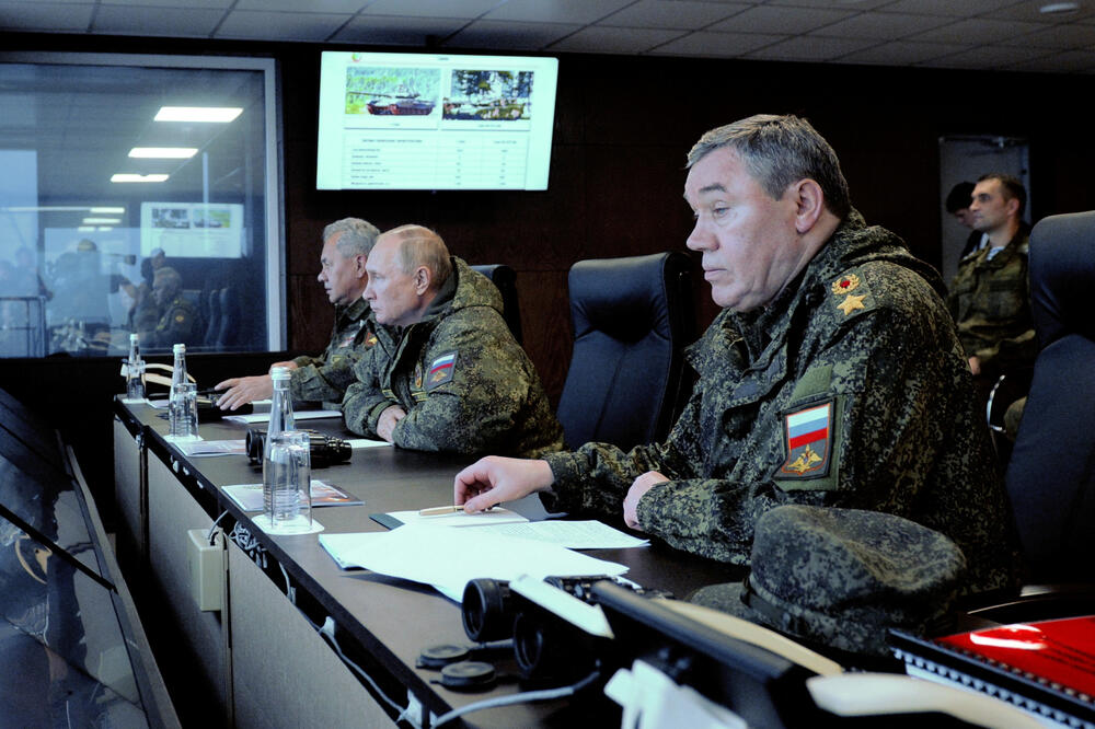 Putin, Šojgu i Gerasimov nadgledaju ratne vježbe Vostok-2022 (Istok-2022), Foto: Rojters