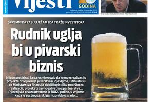 Naslovna strana "Vijesti" za nedjelju, 11. septembar 2022. godine