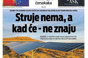 Naslovna strana "Vijesti" za 12. septembar 2022. godine