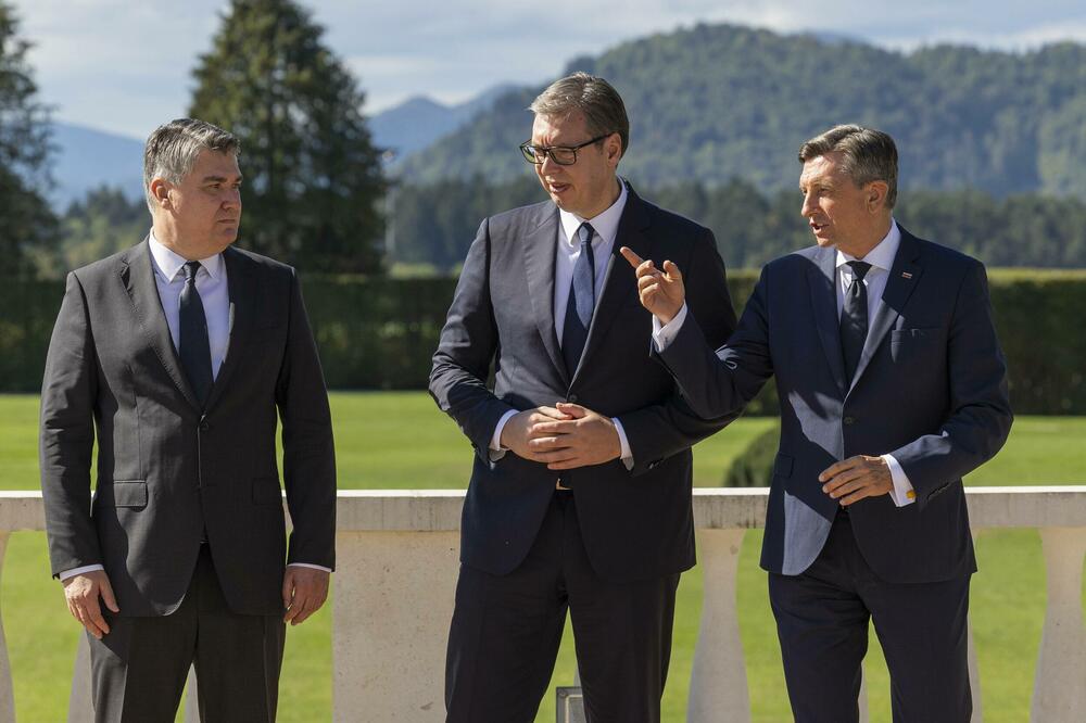 Milanović, Vučić i Pahor, Foto: BETAPHOTO/STA/Bor Slana