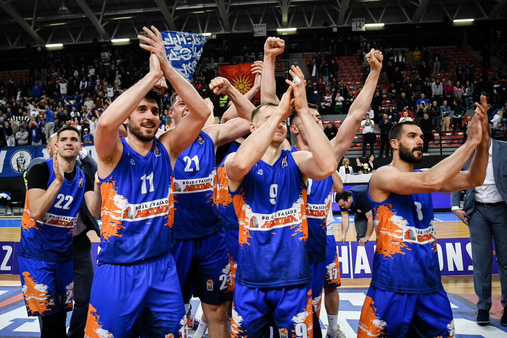 Košarkaši Zlatibora nakon osvajanja ABA2 lige u Skoplju prethodne sezone, Foto: Admiralbet ABA league / Dragana Stjepanović