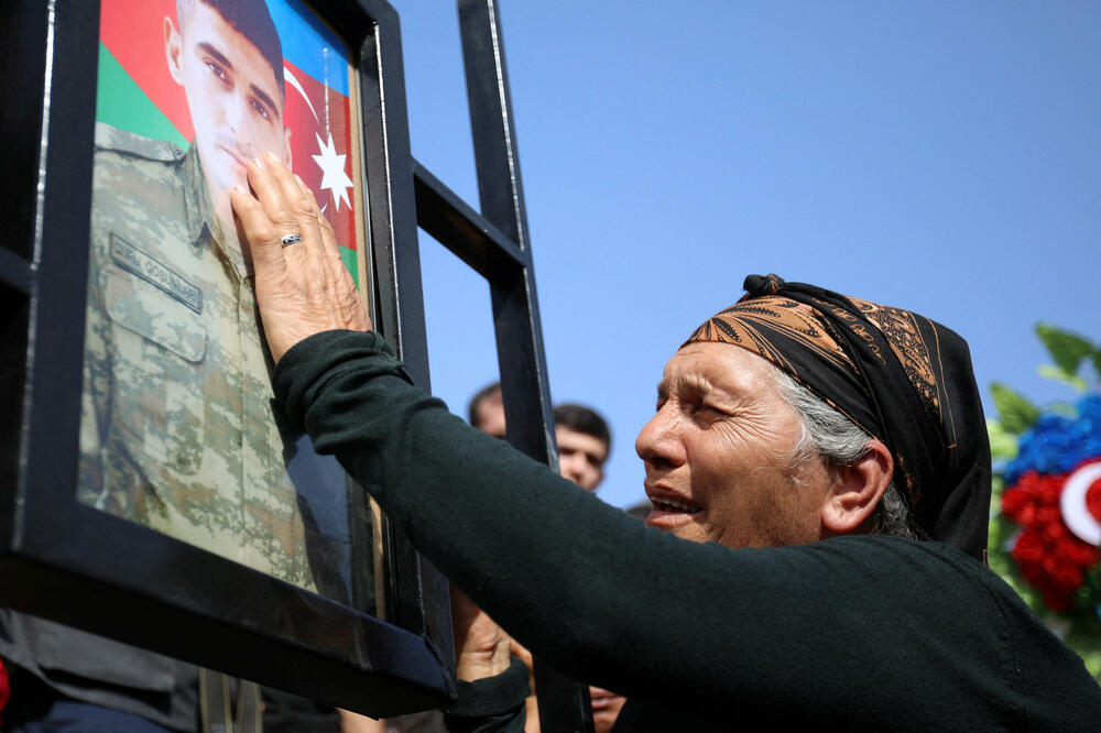 Sahrana pripadnika azerbejdžanske vojske u Bakuu, Foto: REUTERS