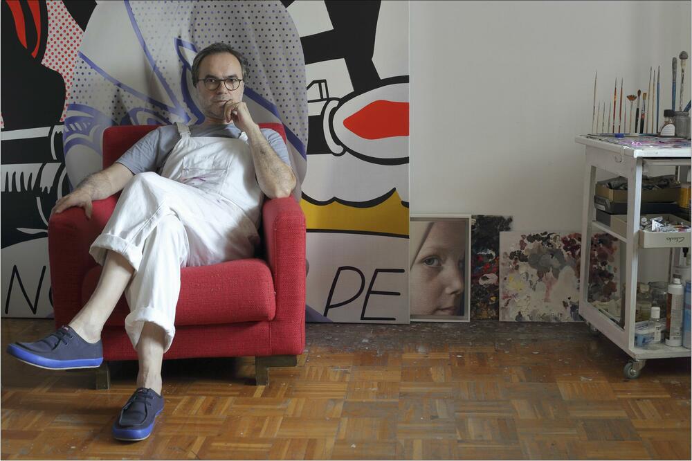 Autor u ateljeu, Foto: Privatna arhiva