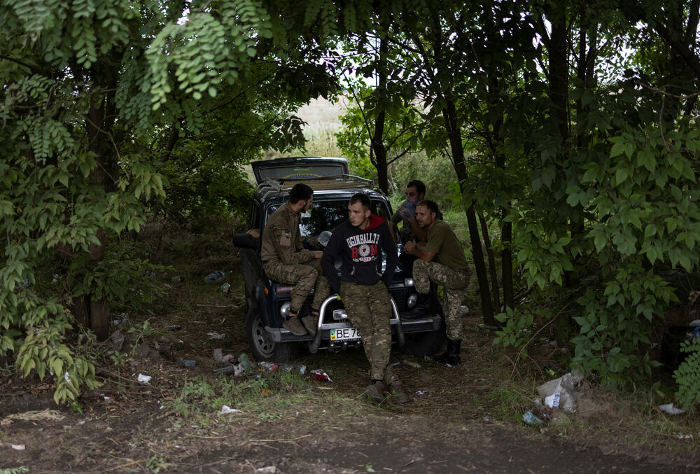 Ukrajinski vojnici na položaju blizu linije fronta u Milolajivskoj oblasti