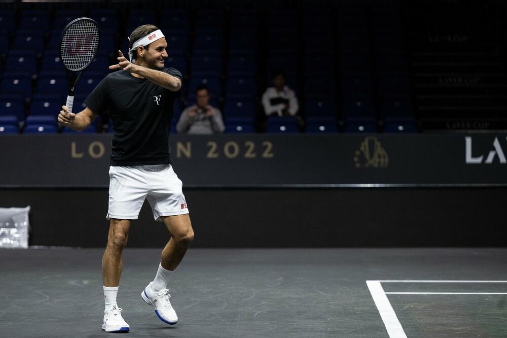 Federer danas u Londonu, Foto: Laver cup