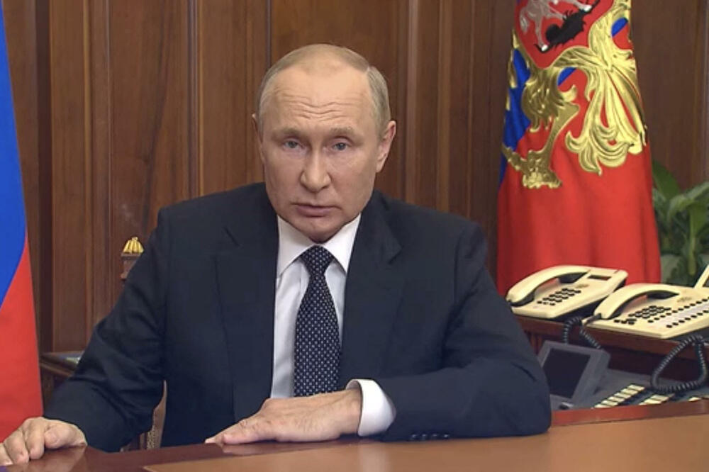 Putin tokom današnjeg obraćanja, Foto: Reuters