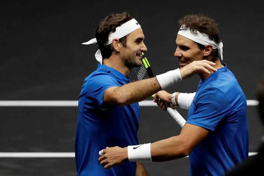 Nadal i Federer na Lejver kupu 2017., Foto: Reuters