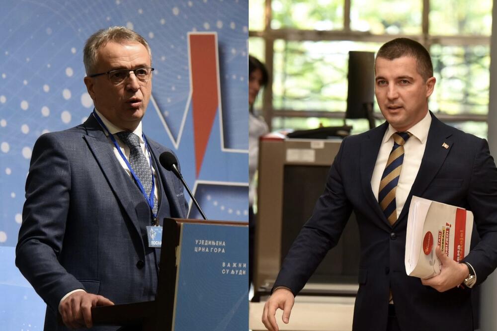 Lideri Ujedinjene Goran Danilović i Demokrata Aleksa Bečić, Foto: Luka Zeković/Boris Pejović