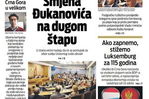 Naslovna strana "Vijesti" za 24. septembar 2022.