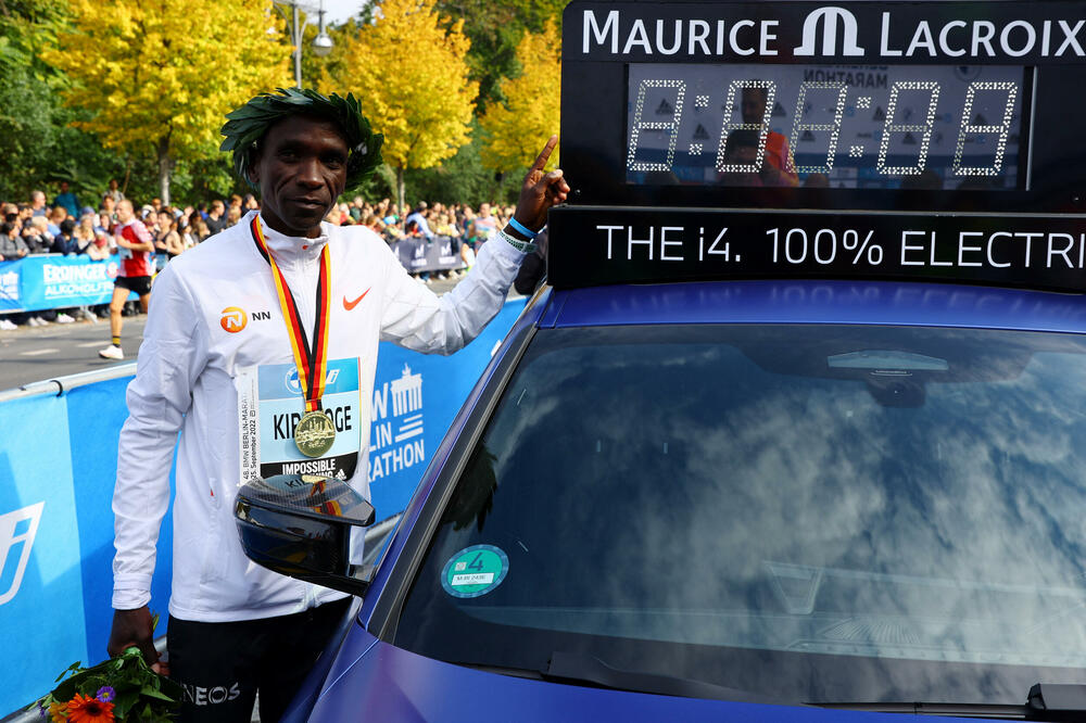 Kipčoge nakon trke, Foto: Reuters