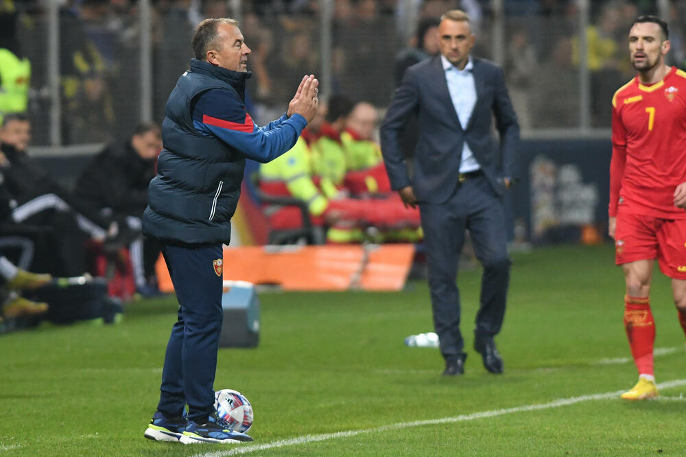 Miodrag Radulović na meču sa BIH, Foto: FSCG