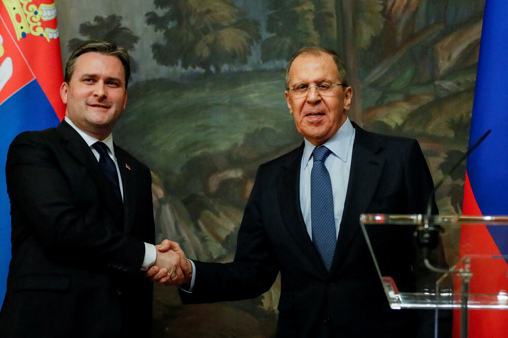 Ministri vanjskih poslova Srbije i Rusije, Nikola Selaković i Sergej Lavrov tokom nedavnog sastanka u Moskvi, Foto: Reuters