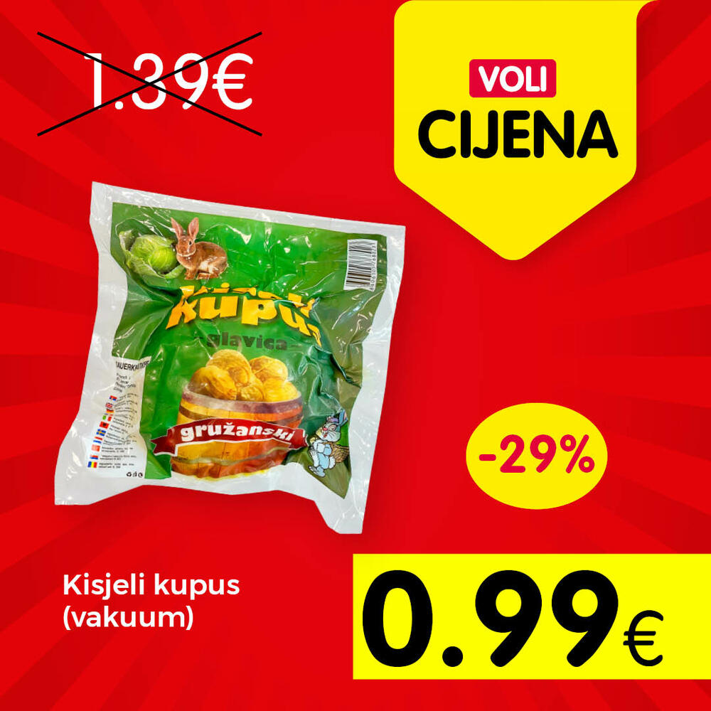 <p>Posjetite obližnji Voli ili Naš diskont market i uštedite, jer Voli cijena je simbol najpovoljnije trgovine.</p>