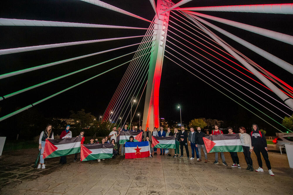 Most Milenijum sinoć, Foto: Ambasada Palestine u Crnoj Gori