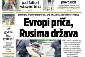 Naslovna strana "Vijesti" za 1. oktobar 2022.