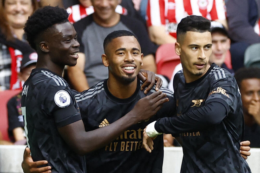 Saka, Žezus i Martineli - Arsenalove glavne napadačke opcije, Foto: REUTERS