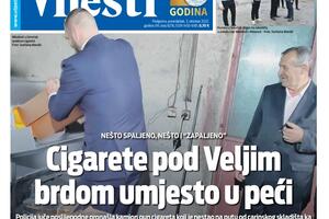 Naslovna strana "Vijesti" za 3. oktobar 2022.