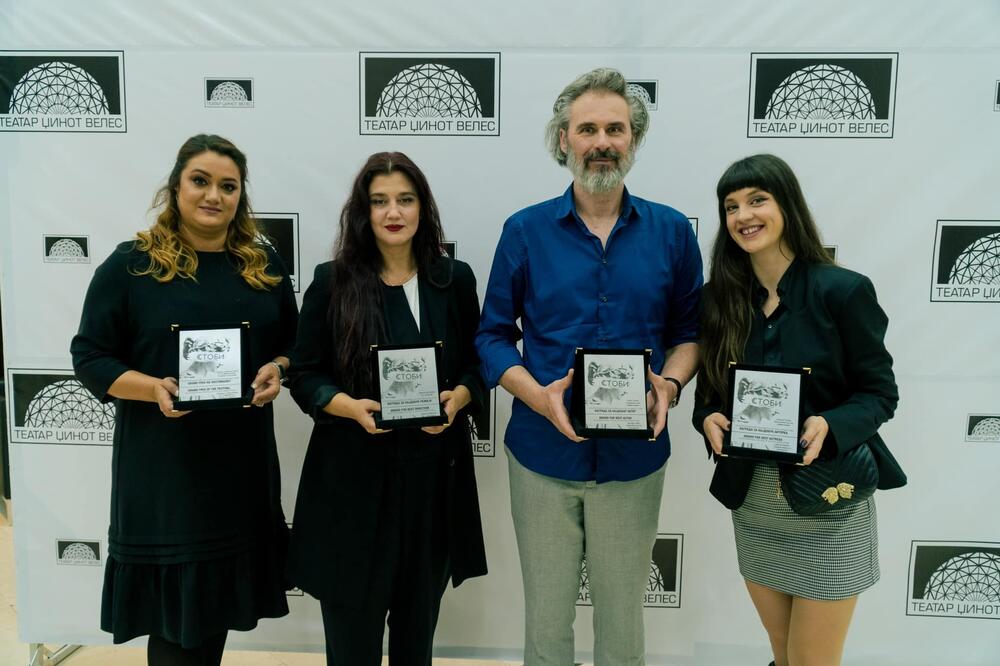 Laureati festivala: Đorđije Tatić i Jelena Đukić (desno), Foto: Teatar Jordan H.K. Dzinot- Veles