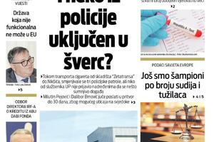 Naslovna strana "Vijesti" za 6. oktobar 2022.