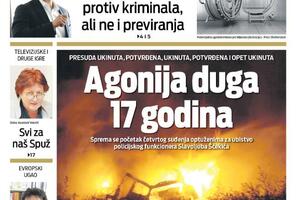 Naslovna strana "Vijesti" za 7. oktobar 2022.