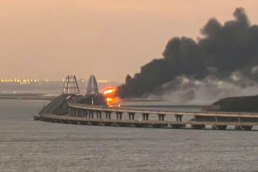 Oštećen Kerčki most, Foto: Reuters