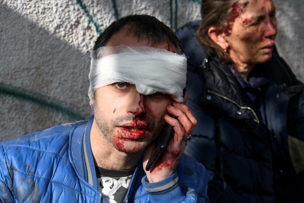 Desetine ljudi povrijeđene su u jučerašnjim napadima na Kijev