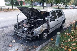Nikšić: Izgorio automobil, Šapurić kaže da je čuo detonaciju