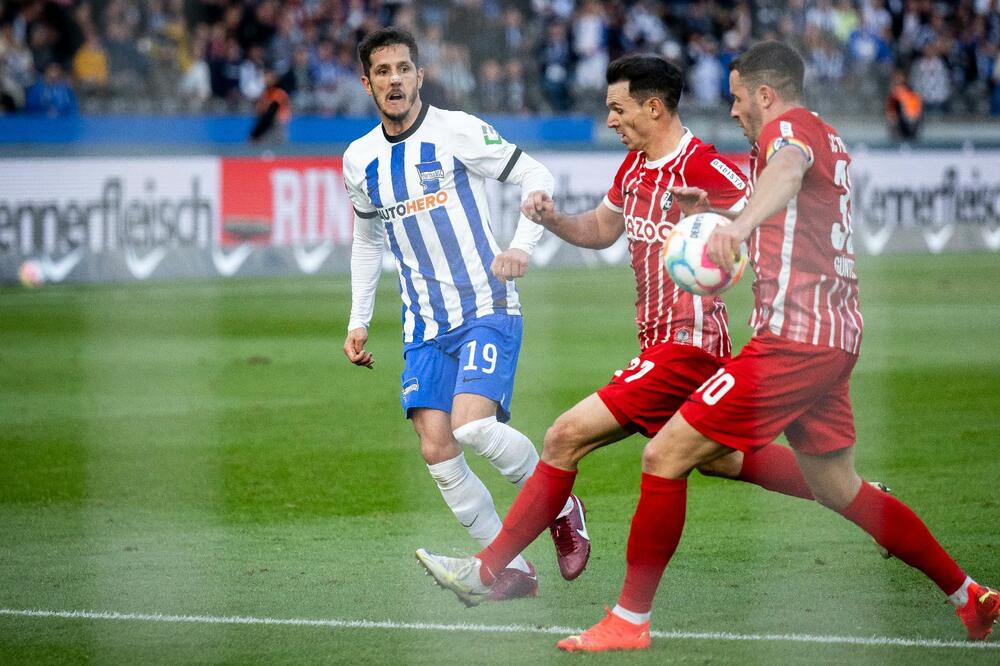 Jovetić na meču sa Frajburgom, Foto: Hertha BSC